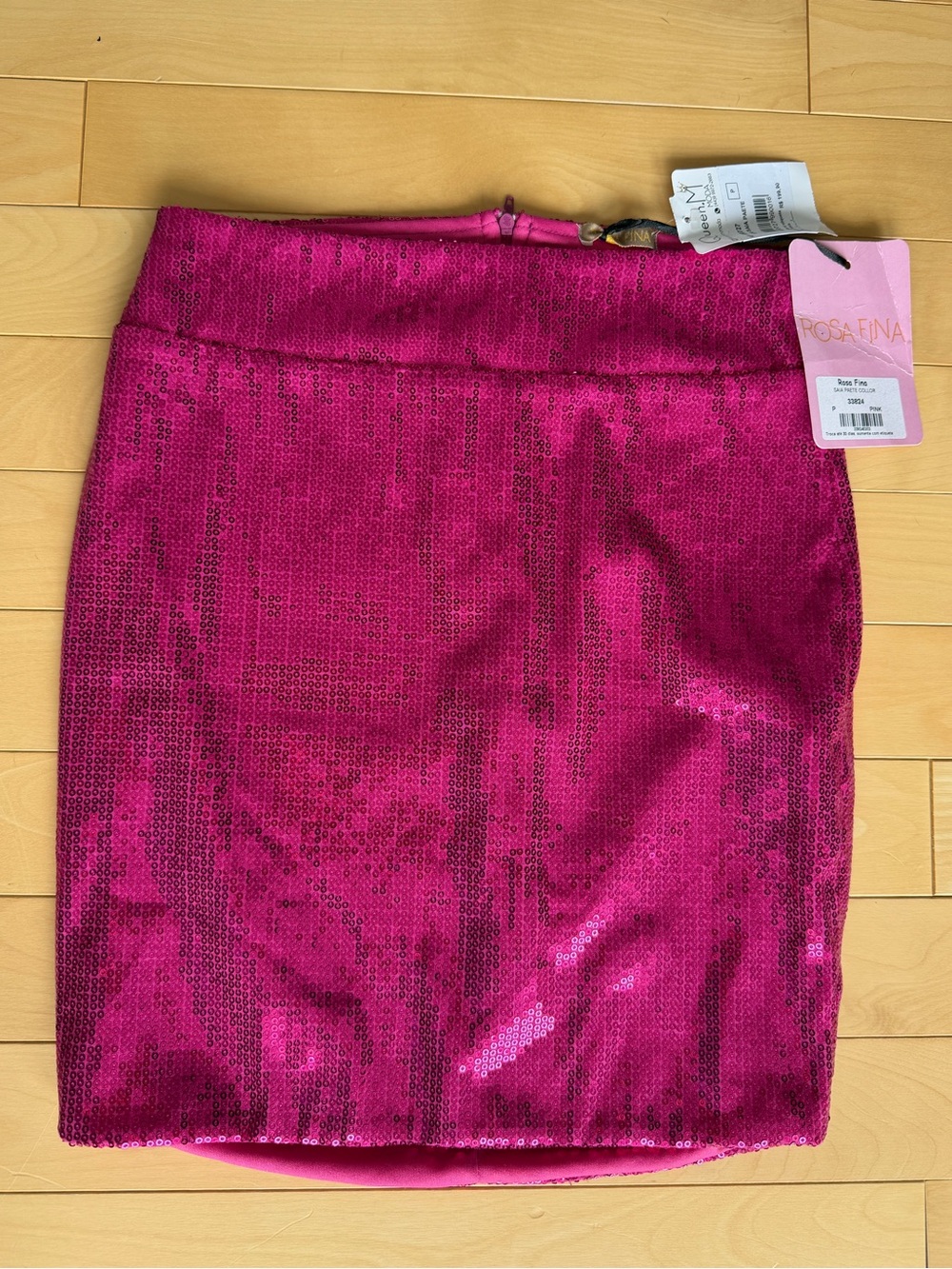 Rosa Fina Brazil pink sequin skirt NWT size small